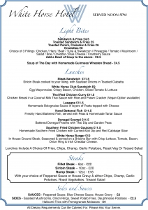 Lunch Menu Londonderry