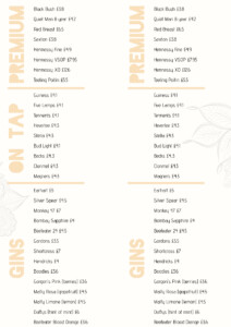 Gin List Derry