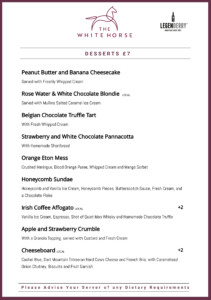 Dessert Menu Best Restaurant in Derry 2022